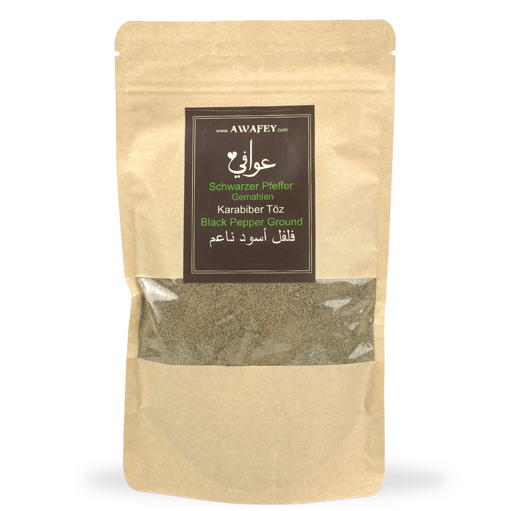 AWAFEY Schwarzer Pfeffer Gemahlen 175g 